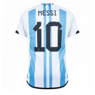 Argentina Lionel Messi #10 Hemmatröja VM 2022 Korta ärmar